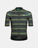 Pas Normal Studios Essential férfi rövid ujjú mez Light Olive Stripe