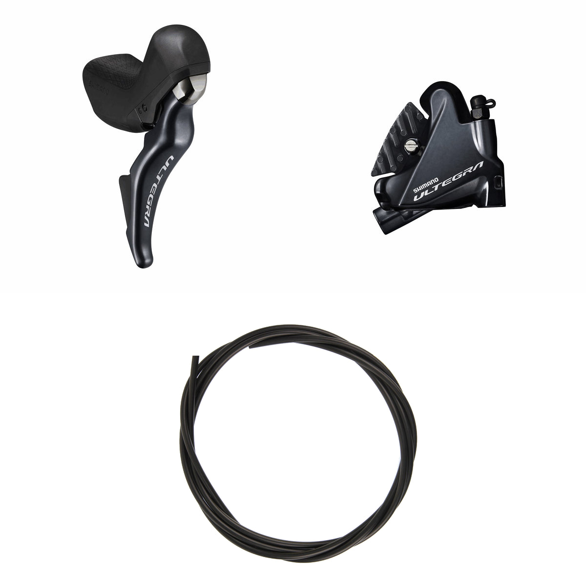 Kit Freno Disco Hidráulico Shimano Ultegra BR-R8070/ST-R8025 Trasero/Derecho Resina Aletas Sin Adaptador Latiguillo 1700mm Negro #2