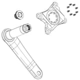 Sram Dub Self-Extracting M18/M30 Eagle 90 Steel Crank Bolt Kit fekete