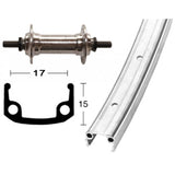 Rueda Delantera Winora 100mm Aluminio Plata Mate
