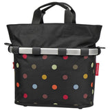 Klickfix Reisenthel első kosár 34x31x17.5cm Black/Dots