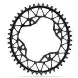 Absolute Black Oval Beach Racing 104 BCD 4-Bolt 1x Alumínium 44t Fekete Lánckerék
